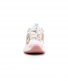Sneaker No Name in pelle rosa, bianca, celeste e rete bianca - Carter Tech 2.0 W