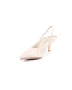 Sandalo slingback in pelle morbida avorio