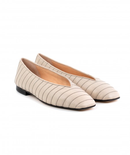 Ballerina Prosperine in pelle avorio