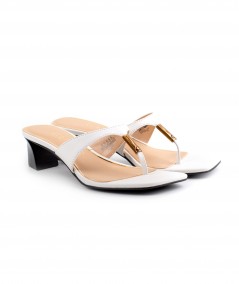 Ciabattine infradito Guess in pelle bianca
