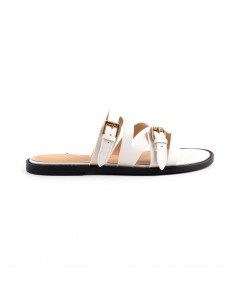 Ciabattine in pelle bianca