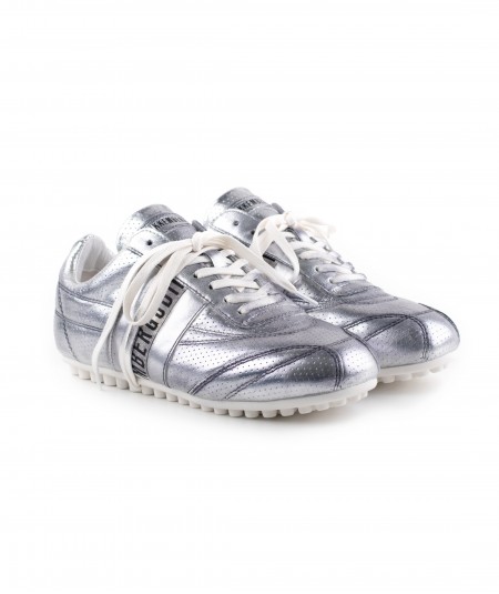 Sneaker Bikkemberg in pelle argento