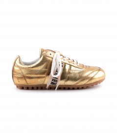 Sneaker in pelle oro