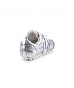 Sneaker Bikkemberg in pelle argento