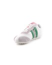 Sneaker in pelle bianca e camoscio grigio