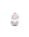 Sneaker in pelle bianca e camoscio grigio