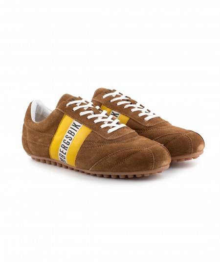 Sneaker Bikkenberg in camoscio caffè