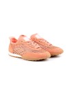 Sneaker in camoscio pesca e strass