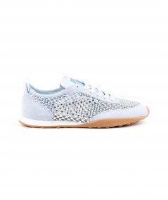 Sneaker Back70 in camoscio azzurro e strass