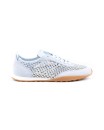 Sneaker in camoscio azzurro e strass