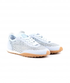 Sneaker Back70 in camoscio azzurro e strass