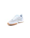 Sneaker in camoscio azzurro e strass