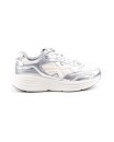 Sneaker in pelle silver e rete bianca