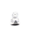 Sneaker in pelle silver e rete bianca