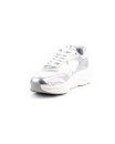Sneaker in pelle silver e rete bianca