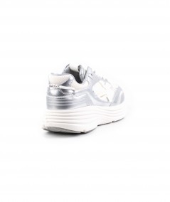Sneaker Alexander Smith in pelle silver e rete bianca