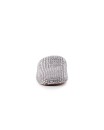 Ciabattina in pelle argento con micro strass