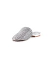 Ciabattina in pelle argento con micro strass