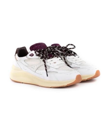 Sneakers D.A.T.E. Musa HF in pelle e rete bianche