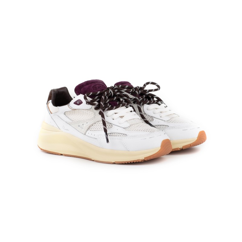 Sneakers D.A.T.E. in pelle e rete bianche