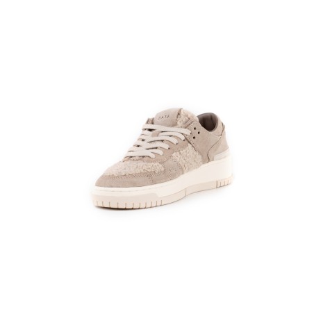 Sneakers D.A.T.E. Torneo in camoscio e teddy beige