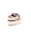 Sneakers D.A.T.E. in pelle bianca e camoscio beige