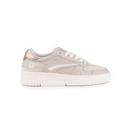 Sneakers D.A.T.E. in pelle beige e avorio