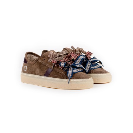 Sneakers D.A.T.E. Tender Suede in camoscio marrone