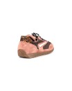 Sneakers D.A.T.E. in camoscio rosa e tessuto, testa di moro