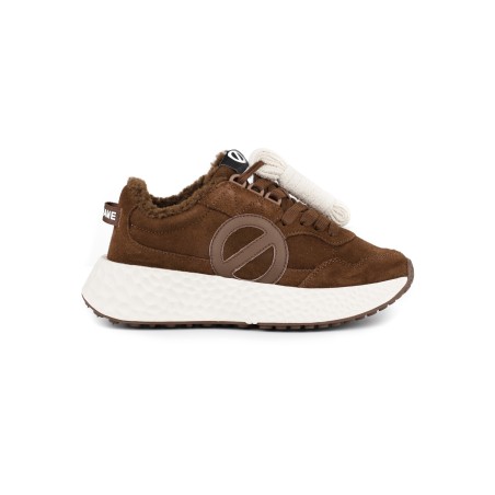 Sneaker No Name in camoscio Marrone