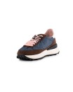 Sneaker D.A.T.E. in camoscio testa di moro e nylon blu